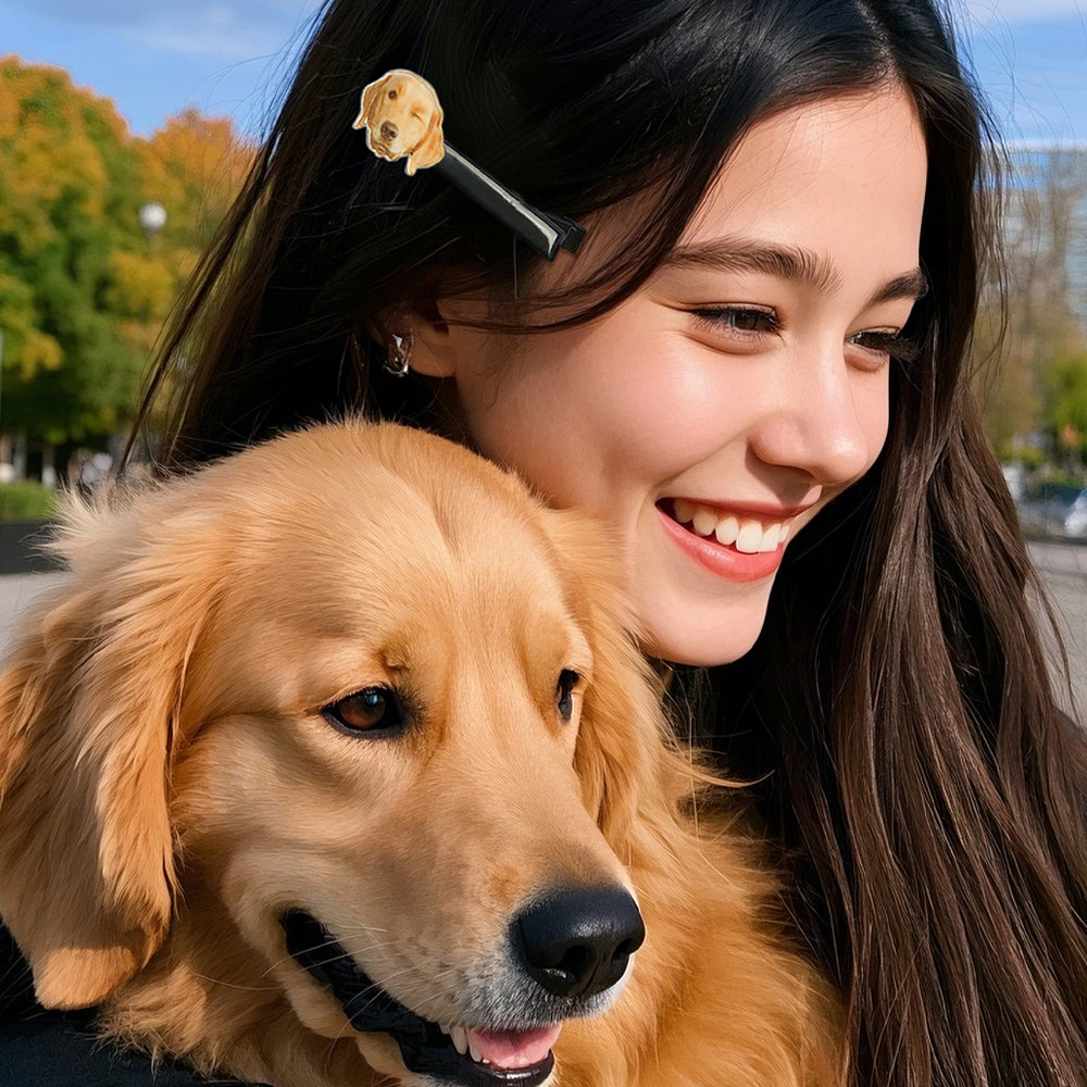 Personalized Pet Portrait Hair Clips