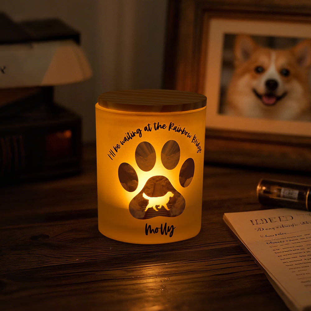 Personalized Dog Memorial Candle Jar