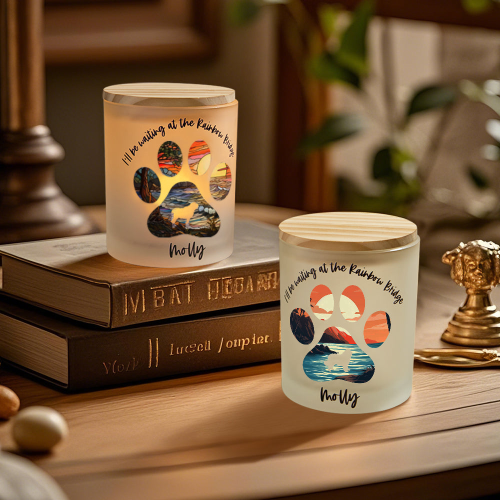 Personalized Dog Memorial Candle Jar