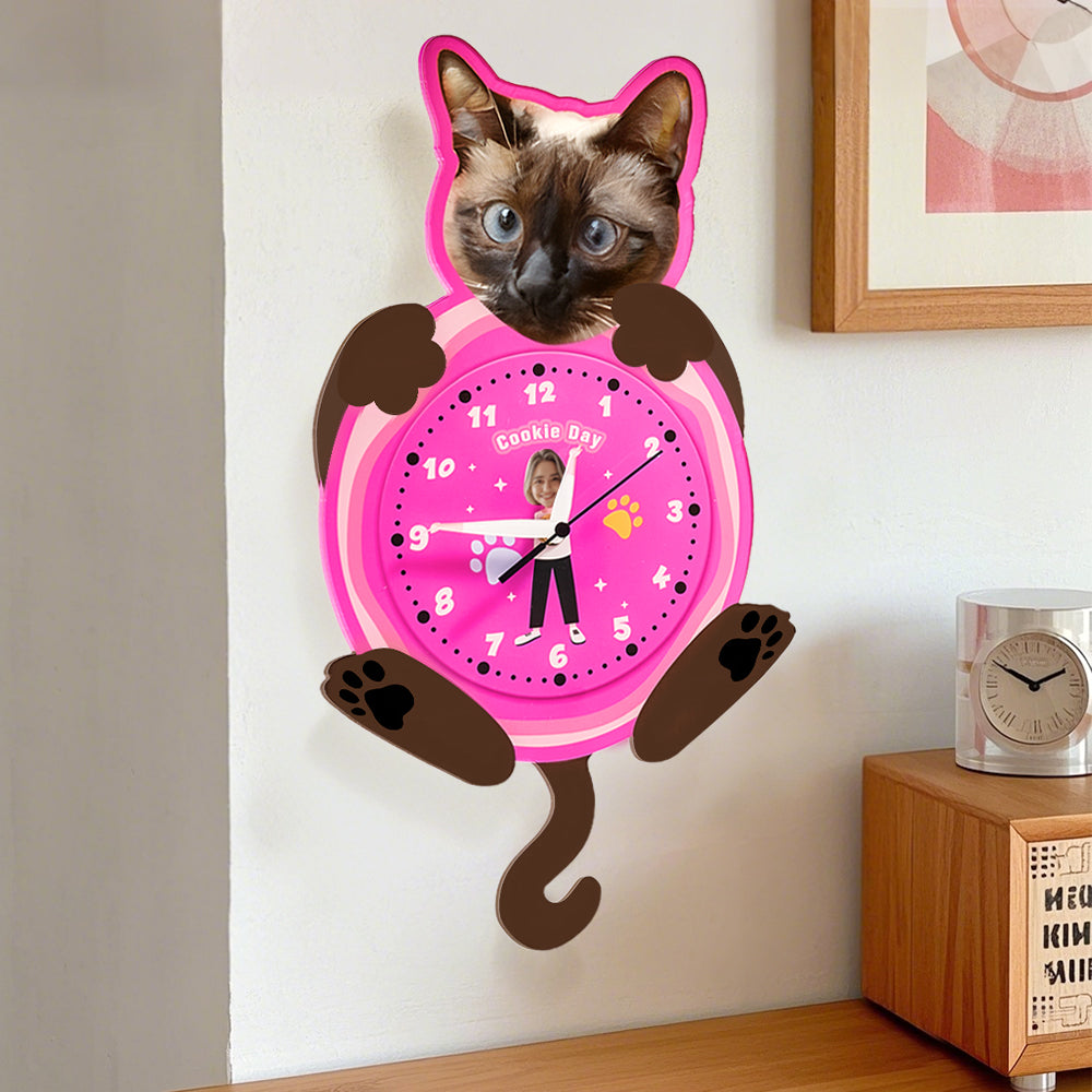 Custom Pet & Owner Face Wall Clock