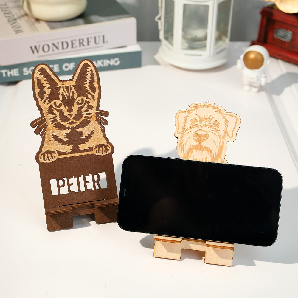 Personalized Pet Portrait Phone Stand