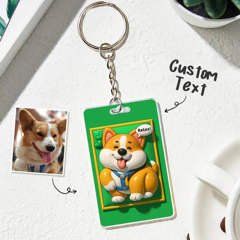 Custom Pet Photo Keychain