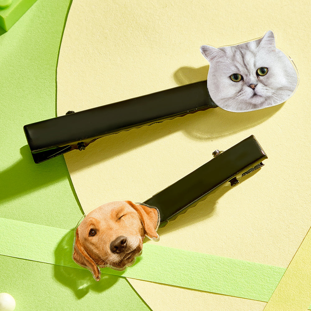 Personalized Pet Portrait Hair Clips