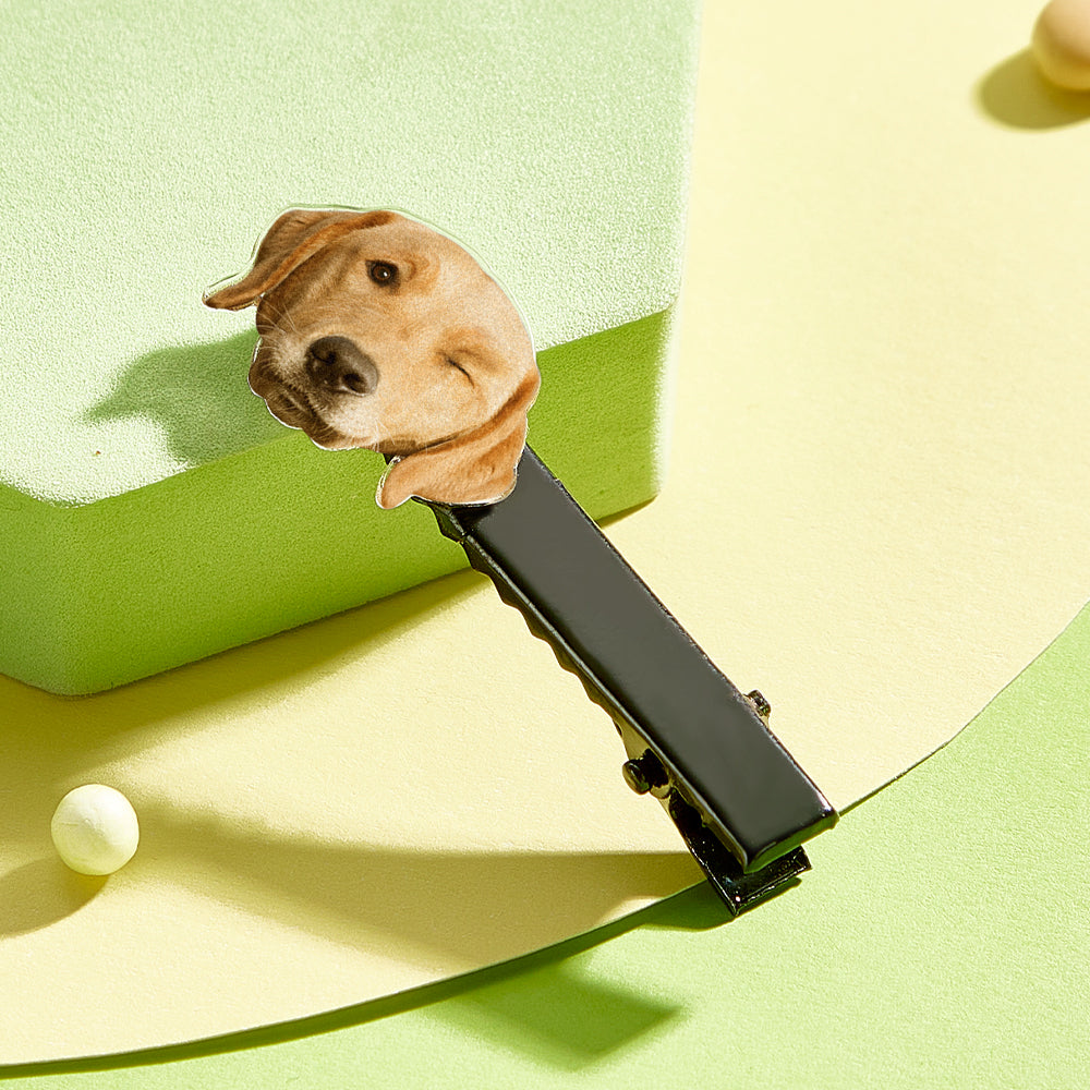Personalized Pet Portrait Hair Clips