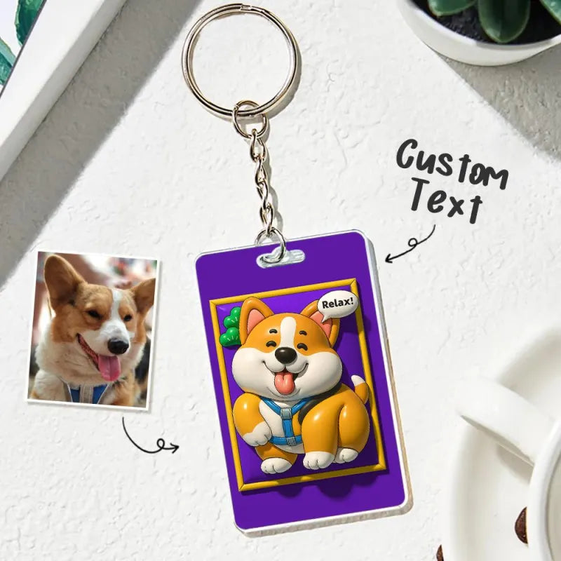 Custom Pet Photo Keychain