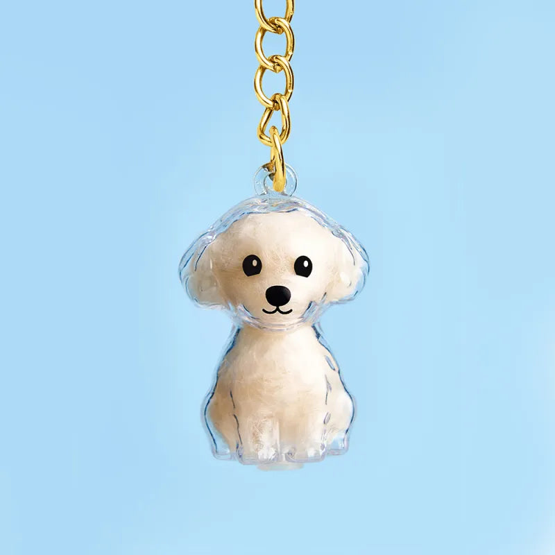 Dog Hair Memorial Keychain
