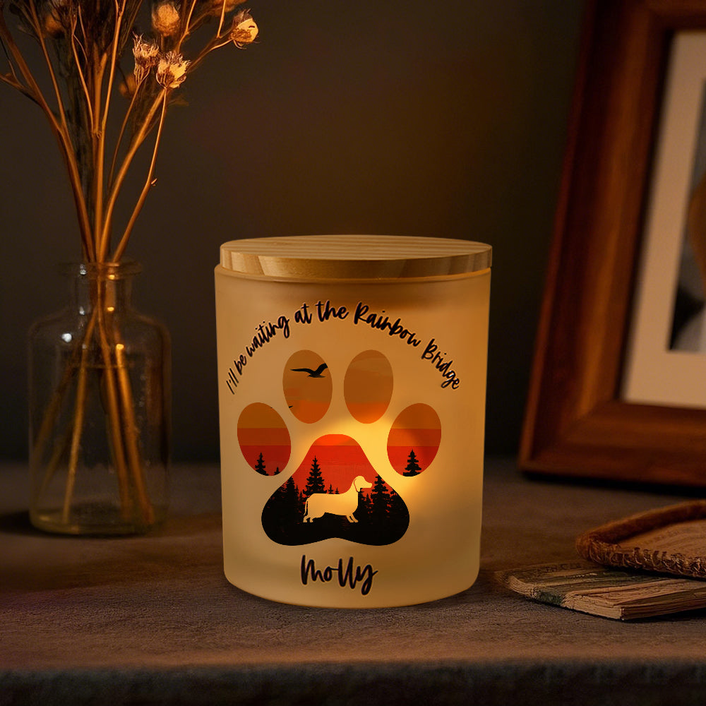 Personalized Dog Memorial Candle Jar