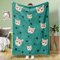 Custom Cat Face Blanket