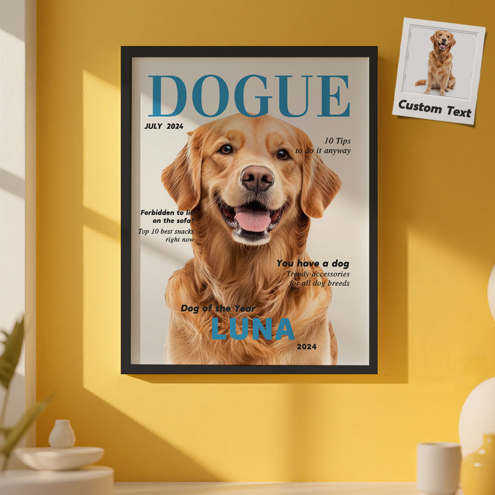 Custom Pet Photo Magazine Poster