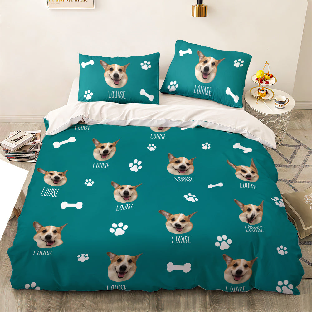 Personalized Pet Photo Bedding Set