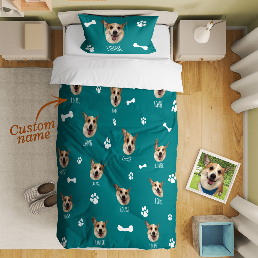 Personalized Pet Photo Bedding Set