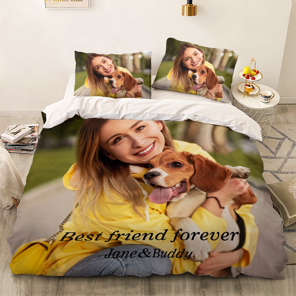 Personalized Pet Photo Bedding Set