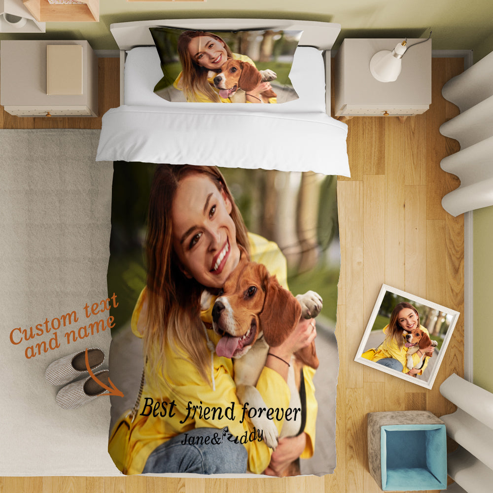 Personalized Pet Photo Bedding Set