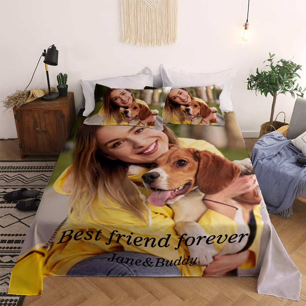 Personalized Pet Photo Bedding Set