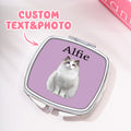 Personalized Pet Portrait Compact Mirror