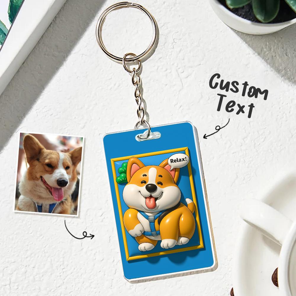 Custom Pet Photo Keychain