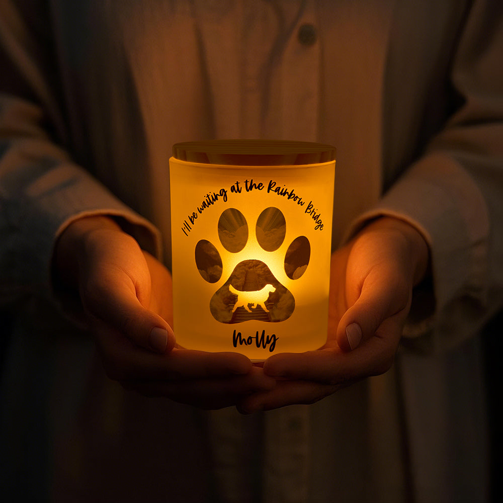 Personalized Dog Memorial Candle Jar