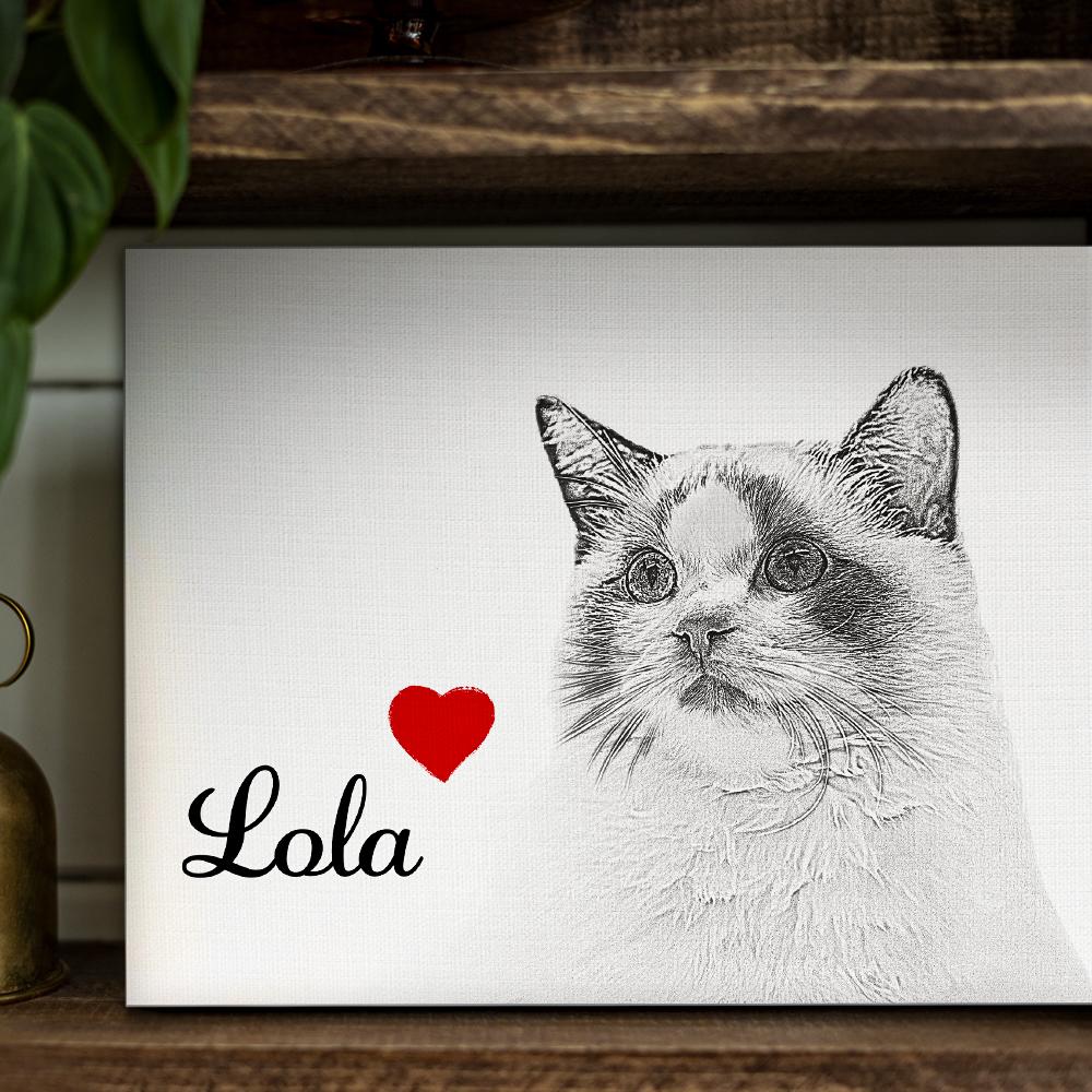Custom Pet Portrait Canvas