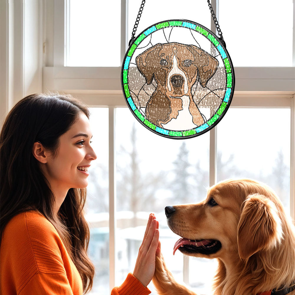 Personalized Pet Portrait Suncatcher