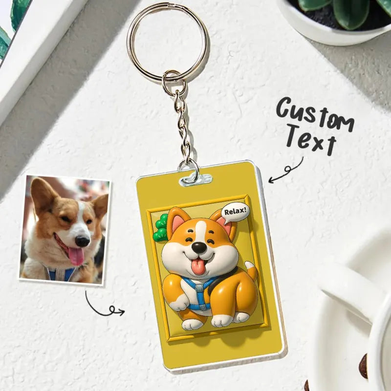 Custom Pet Photo Keychain