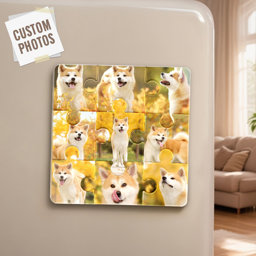 Personalized Photo Puzzle Fridge Magnet