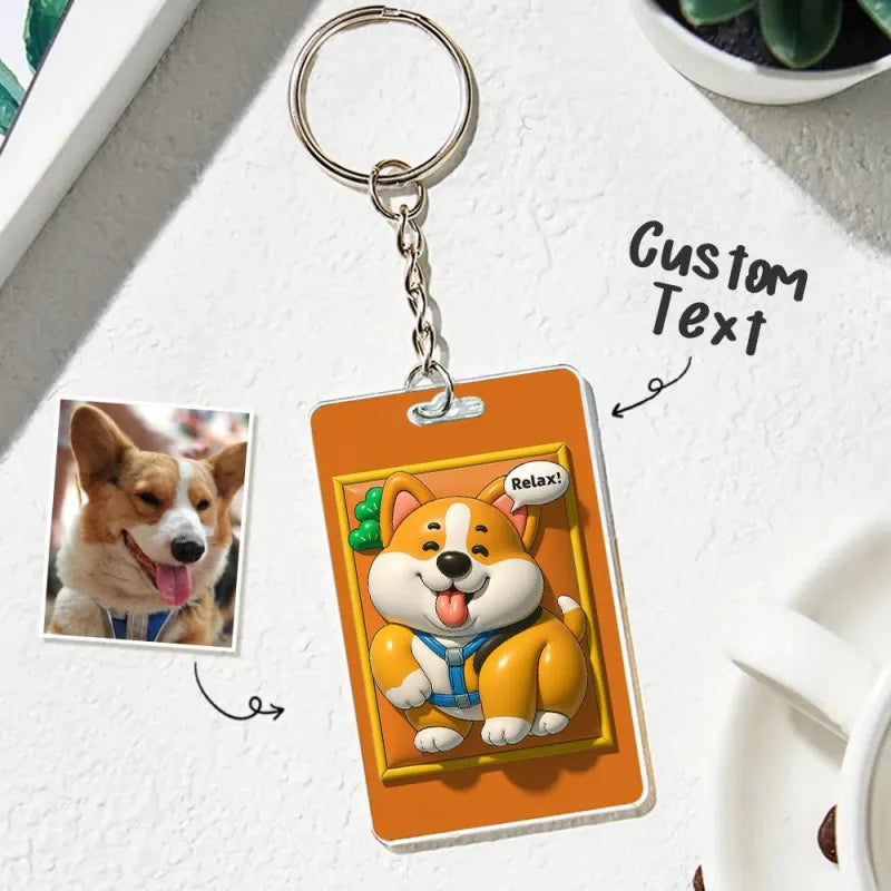 Custom Pet Photo Keychain