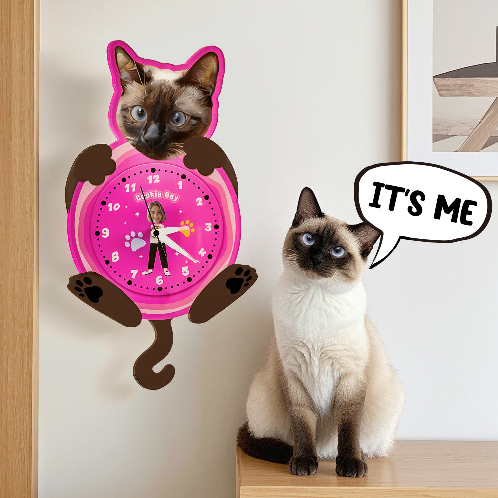 Custom Pet & Owner Face Wall Clock