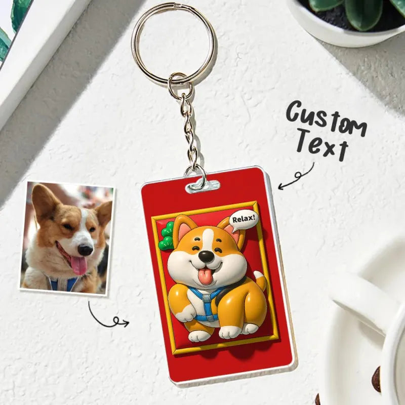 Custom Pet Photo Keychain
