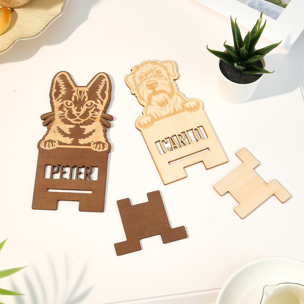 Personalized Pet Portrait Phone Stand