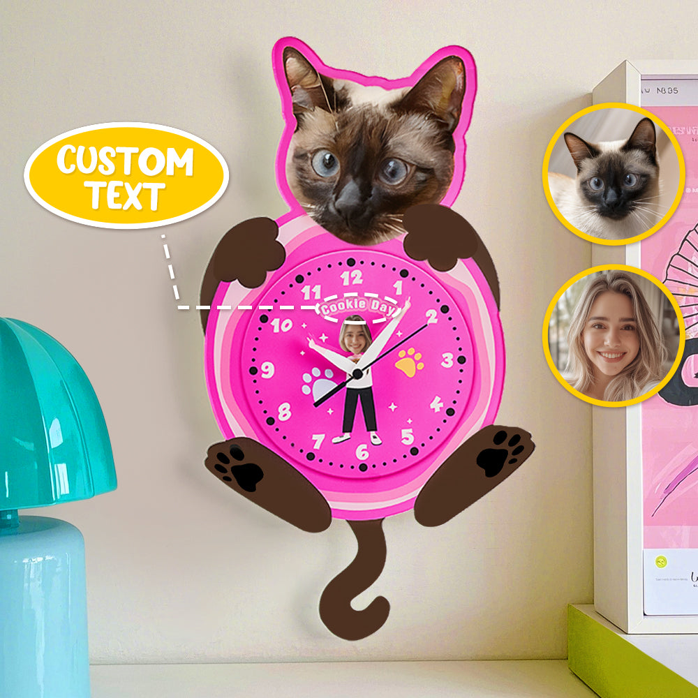 Custom Pet & Owner Face Wall Clock