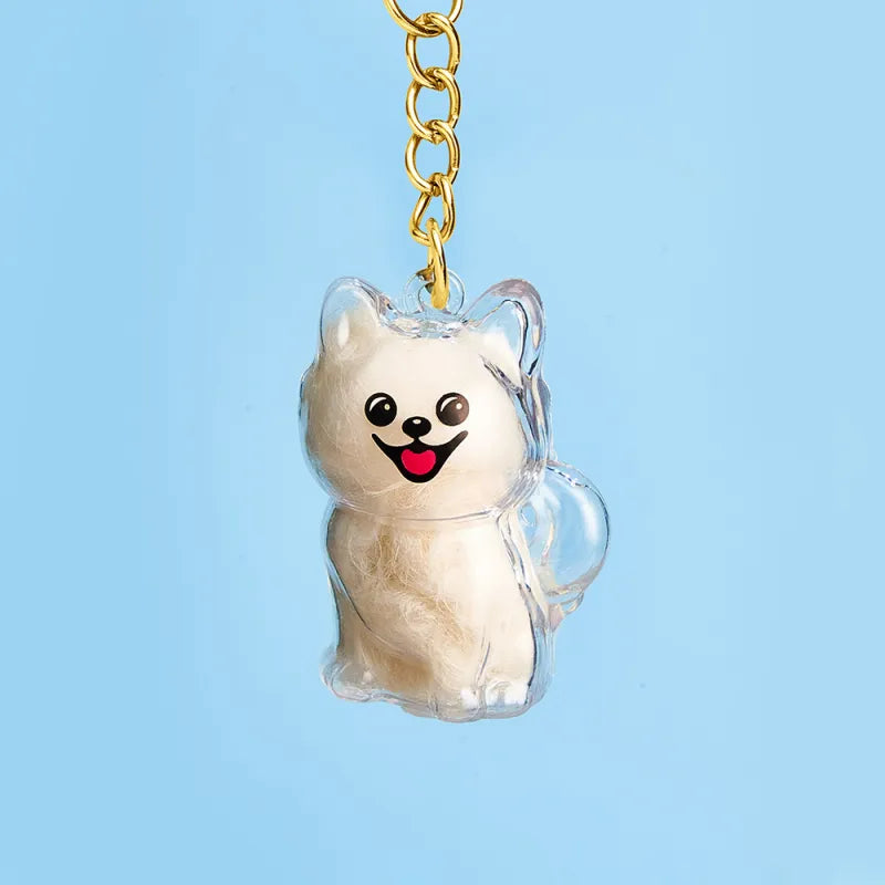 Dog Hair Memorial Keychain