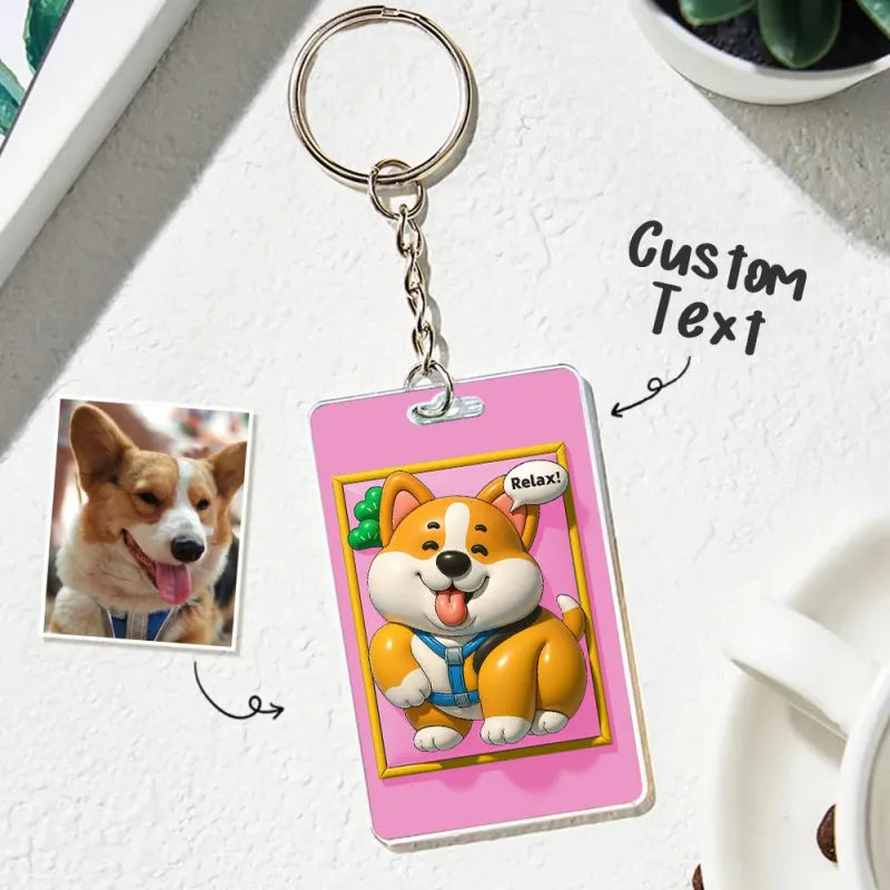 Custom Pet Photo Keychain