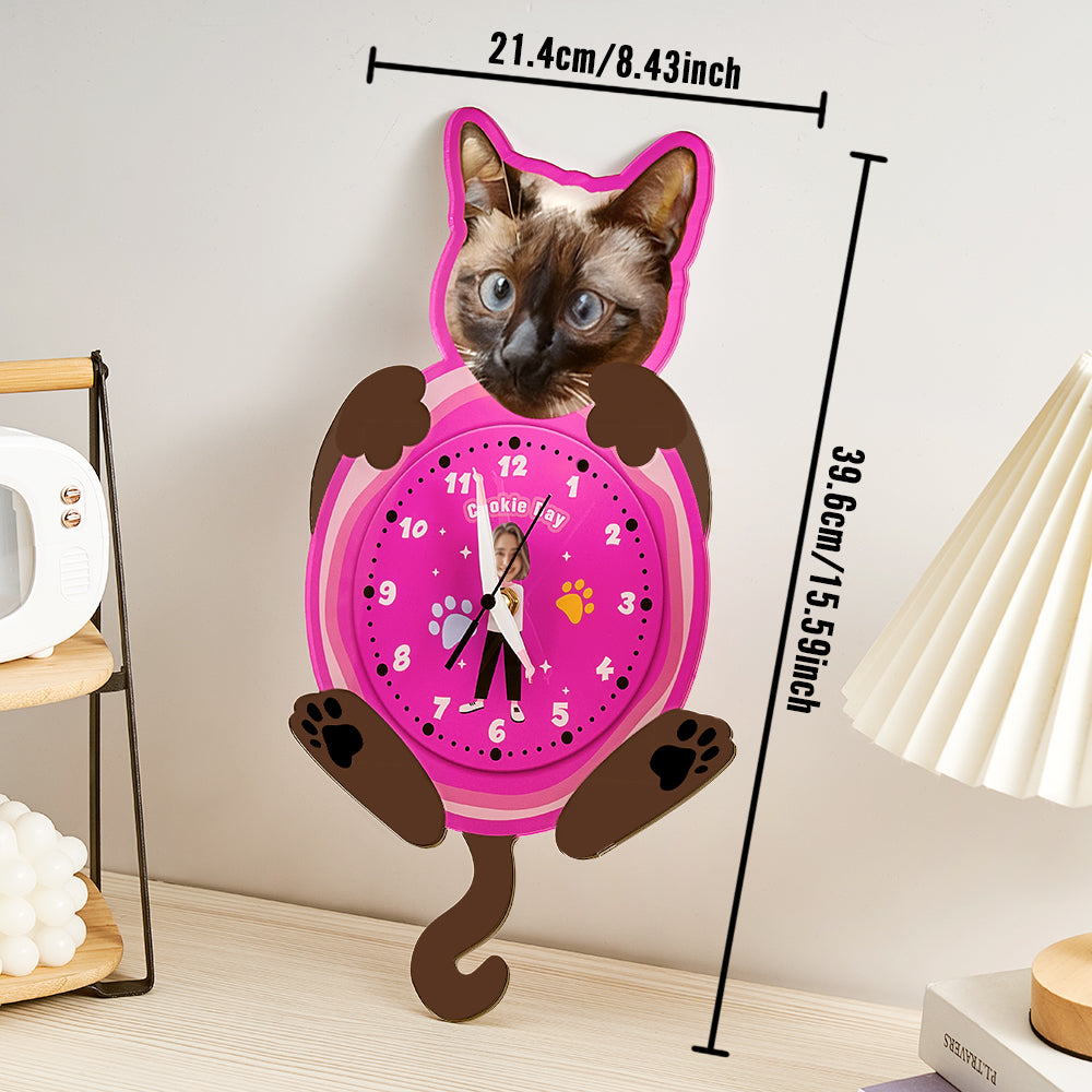 Custom Pet & Owner Face Wall Clock